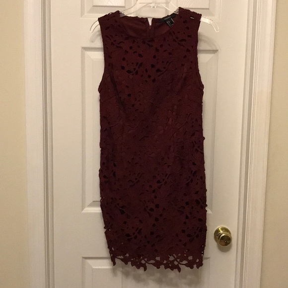 Forever 21 Dresses & Skirts - Deep ruby red bodycon lace dress